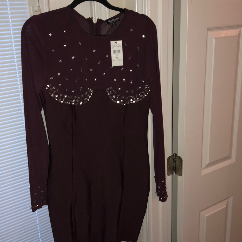 Bandage dress burgundy